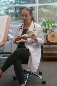 Dr. Rachel Langley in her medical office.
